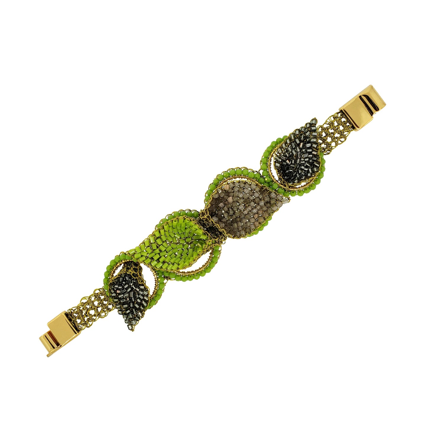 Neon Green Mix Calla Handmade Crochet Bracelet