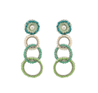 Mint Green Mix Olympia Handmade Earrings