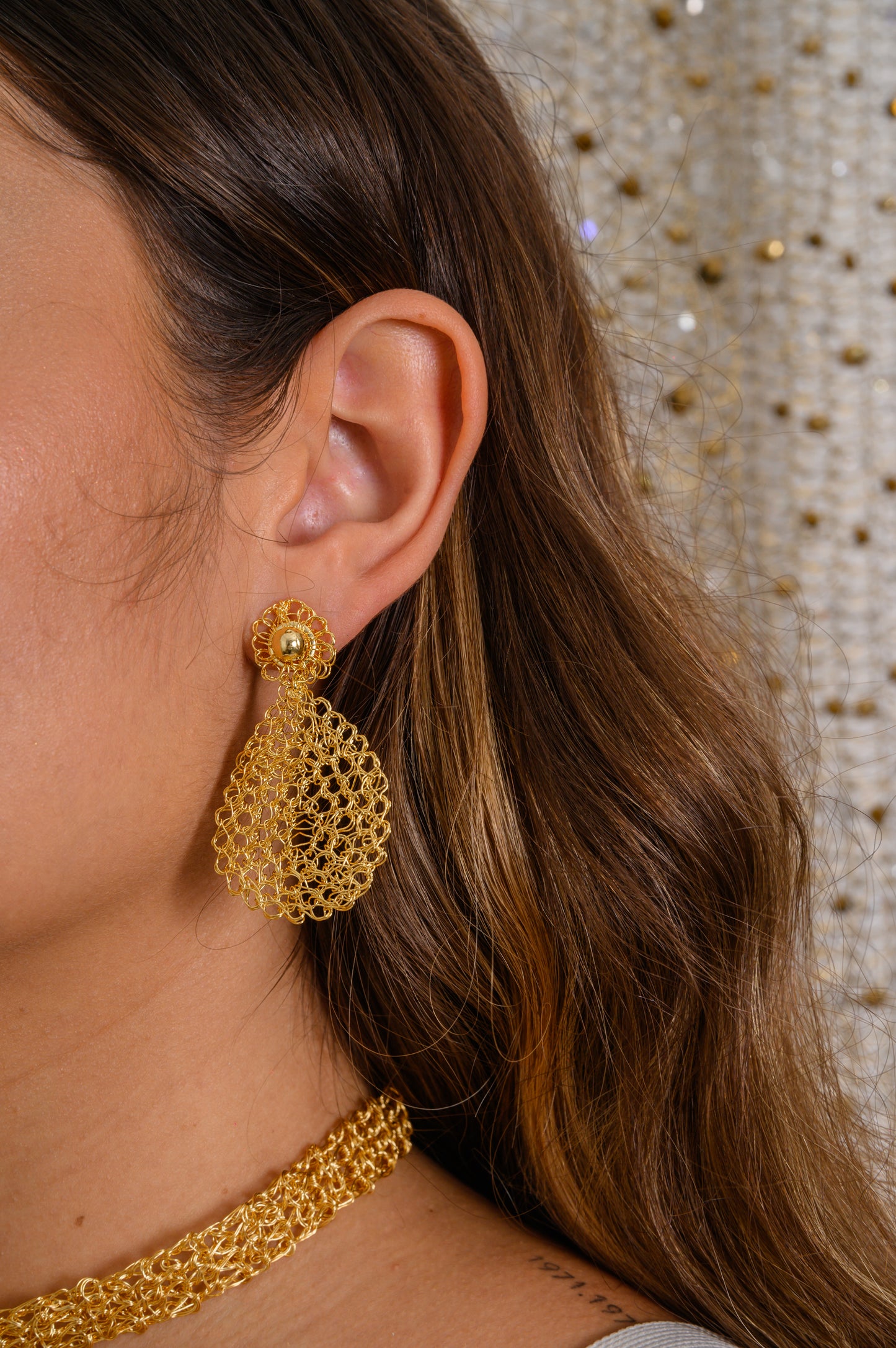 All Gold Maddie Mini Handmade Earrings