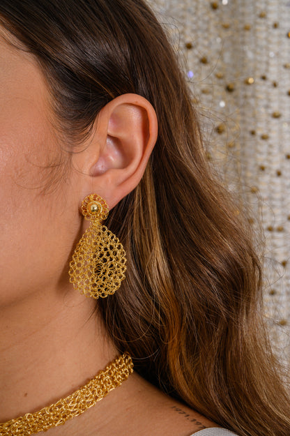 All Gold Maddie Mini Handmade Earrings