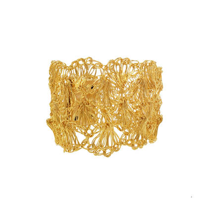 All Gold Shells Handmade Crochet Bracelet