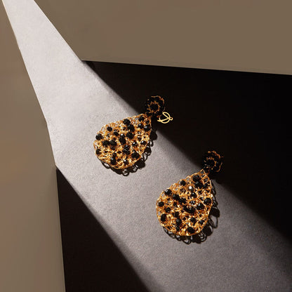 Black & Gold Aurora Handmade Crochet Earrings