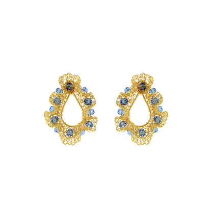 Blue-Gold-Nalu-teardrop-Handmade-Crochet-Earrings-handmade-crochet-teardrop-with-unique-design-18k-gold-filled-wire-hypoallergenic-lightweight-statement