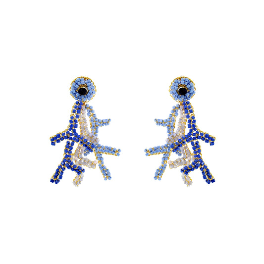 Branch-shaped-Blue-Gold-Coral-Handmade-Crochet-Earrings-18k-gold-filled-wire-hypoallergenic-lightweight-statement-soul-collection