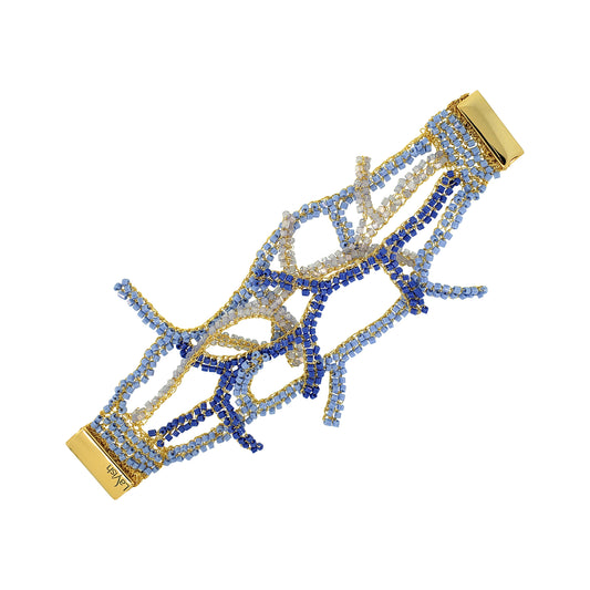 Branches-Blue-Gold-Coral-Handmade-Crochet-bracelet-18k-gold-filled-wire-hypoallergenic-lightweight-statement-soul-collection