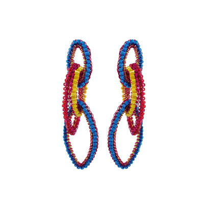 Cascade-Interlock-Links-Blue-Yellow-Fuchsia-Gold-Demi-Handmade-Crochet-Earrings-18k-gold-filled-wire-hypoallergenic-lightweight-statement-brazilian-soul-collection
