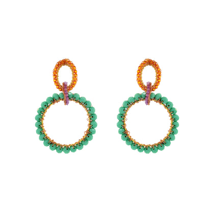 Cascade-Interlock-Links-Green-Pink-Purple-Orange-Gold-Lola-Maxi-Handmade-Crochet-Earrings-18k-gold-filled-wire-hypoallergenic-lightweight-statement-brazilian-soul-collection