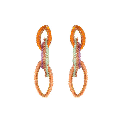 Cascade-Interlock-Links-Orangde-Green-Purple-Pink-Gold-Demi-Handmade-Crochet-Earrings-18k-gold-filled-wire-hypoallergenic-lightweight-statement-brazilian-soul-collection