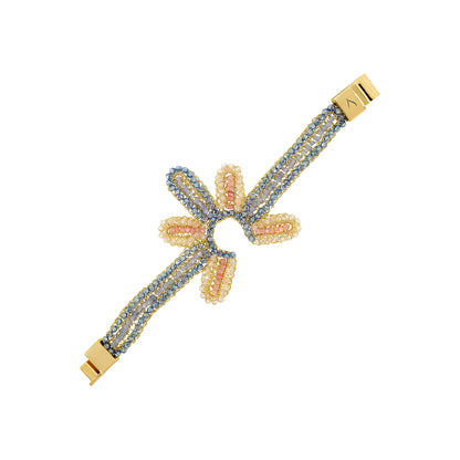 Soft Pink & Blue Mix Solara Handmade Crochet Bracelet