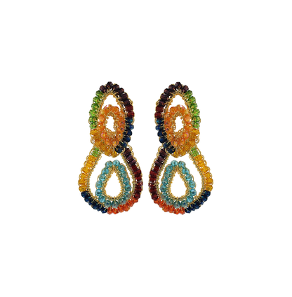 Multicolor Kali Handmade Crochet Earrings