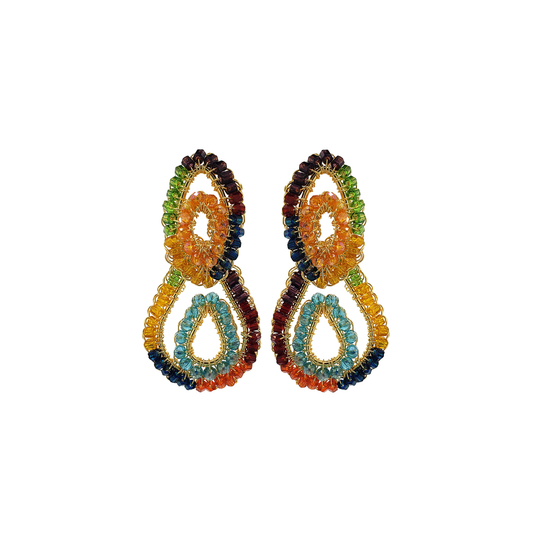 Multicolor Kali Handmade Crochet Earrings