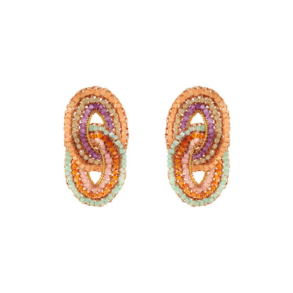 Double-Mandala-Green-Pink-Purple-Orange-Gold-Kai-Duo-Cascade-Handmade-Crochet-Earrings-18k-gold-filled-wire-hypoallergenic-lightweight-statement-brazilian-soul-collection