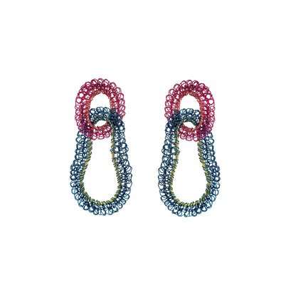 Drop-Geometric-Blue-Pink-Gold-Artemis-Duo-Handmade-Crochet-Earrings-18k-gold-filled-wire-hypoallergenic-lightweight-statement-brazilian-soul-collection