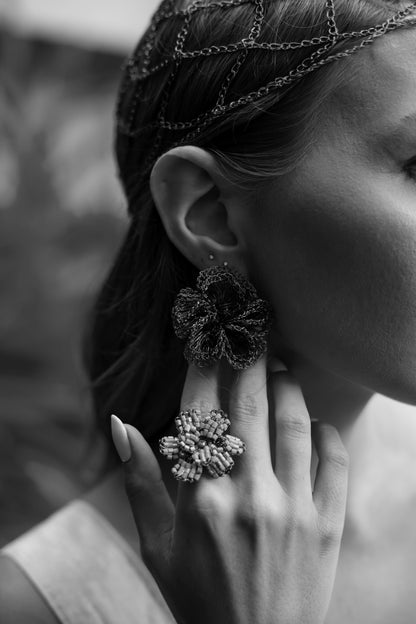 Flower-Blossom-Handmade-Crochet-Ring-18k-gold-filled-wire-hypoallergenic-lightweight-statement-brazilian-soul-collection-model