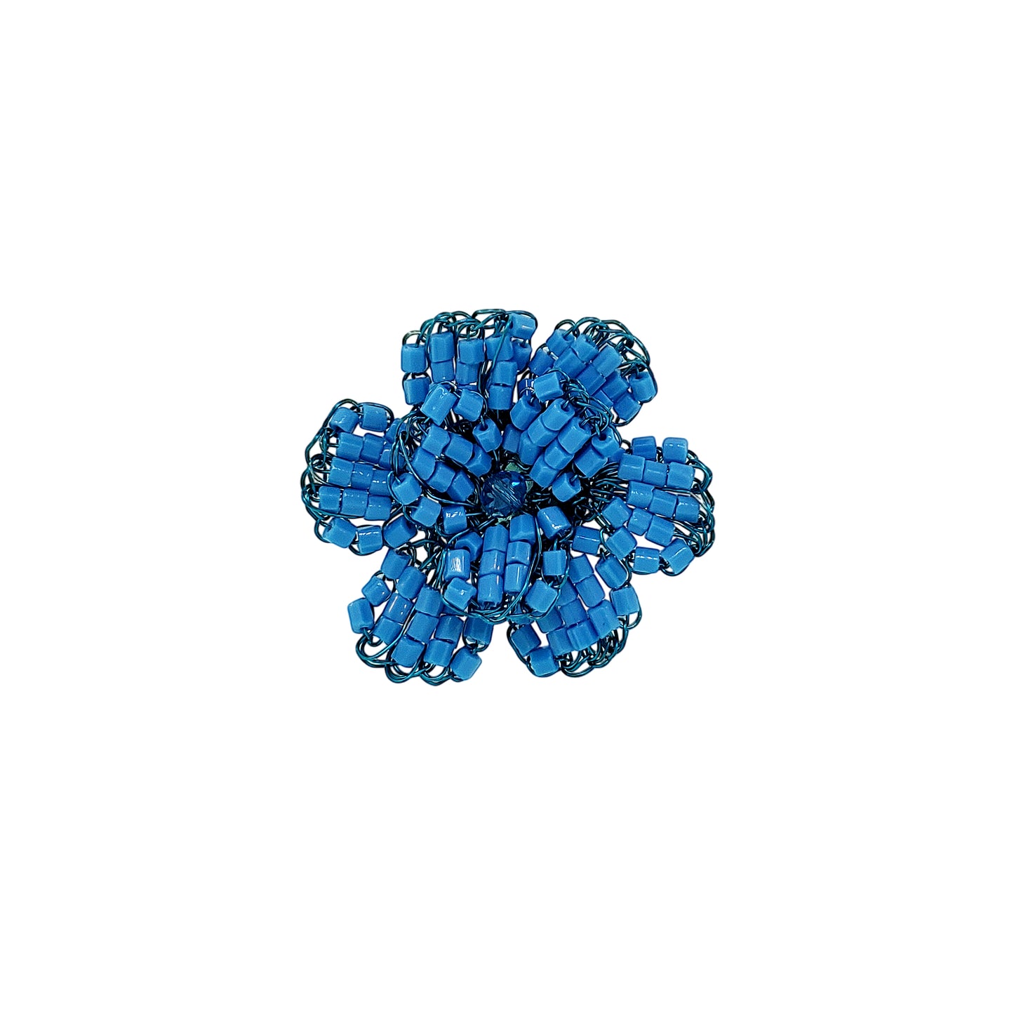 Flower-Electric-Blue-Blossom-Handmade-Crochet-Ring-18k-gold-filled-wire-hypoallergenic-lightweight-statement-brazilian-soul-collection-2