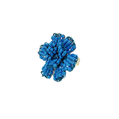 Flower-Electric-Blue-Blossom-Handmade-Crochet-Ring-18k-gold-filled-wire-hypoallergenic-lightweight-statement-brazilian-soul-collection