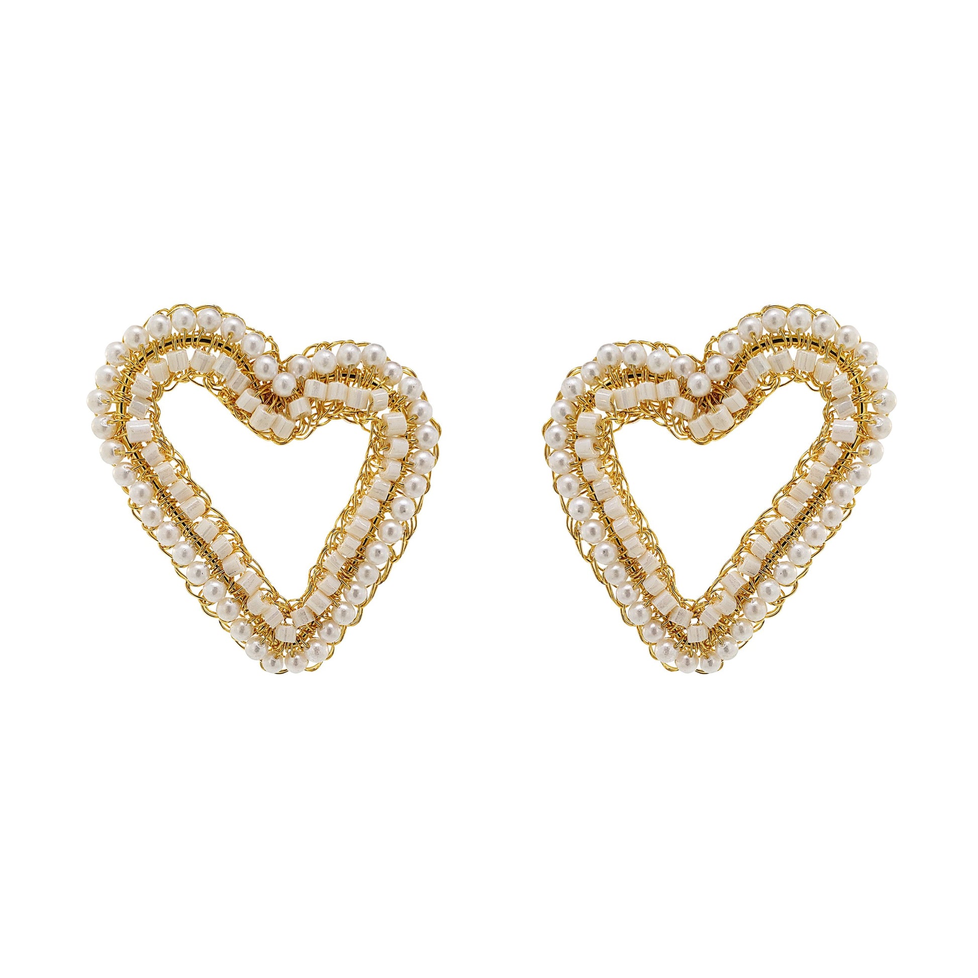 handmade-crochet-heart-shape-earrings-18k-gold-filled-wire-hypoallergenic-lightweight-statement-valentines-drop-collection-gold-pearl