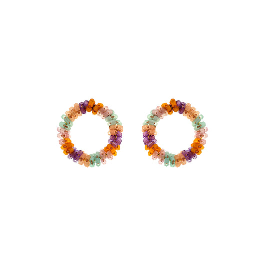Hoop-Circle-Green-Orange-Purple-Pink-Salvia-Post-Handmade-Crochet-Earrings-18k-gold-filled-wire-hypoallergenic-lightweight-statement-brazilian-soul-collection