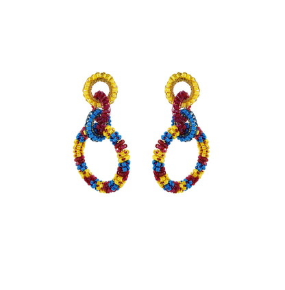 Interlock-Links-Blue-Yellow-Fuchsia-Gold-Lexie-Chandelier-Handmade-Crochet-Earrings-18k-gold-filled-wire-hypoallergenic-lightweight-statement-brazilian-soul-collection