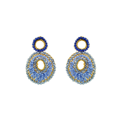 Mandala-Blue-Gold-Ellen-Handmade-Crochet-Earrings-18k-gold-filled-wire-hypoallergenic-lightweight-statement-soul-collection