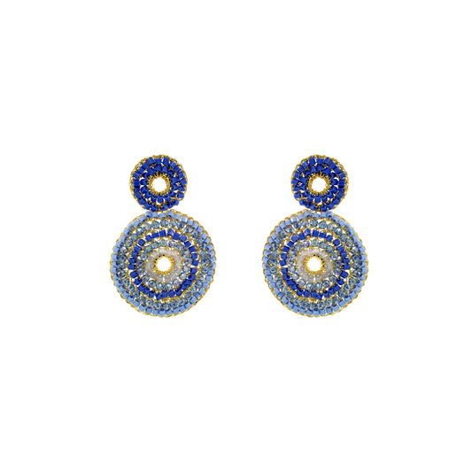 Mandala-Blue-Gold-Gia-Duo-Handmade-Crochet-Earrings-18k-gold-filled-wire-hypoallergenic-lightweight-statement-soul-collection
