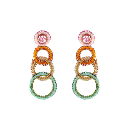 Mandala-Dangle-Green-Pink-Purple-Orange-Gold-Bowie-Handmade-Crochet-Earrings-18k-gold-filled-wire-hypoallergenic-lightweight-statement-brazilian-soul-collection