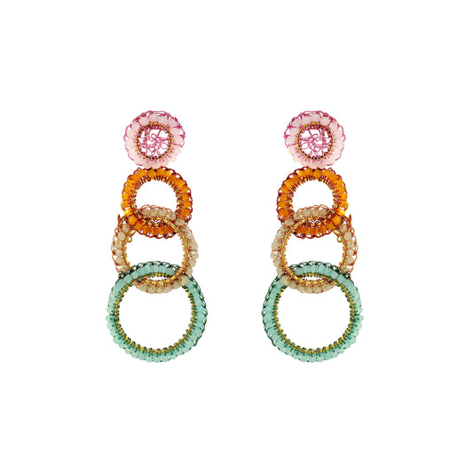 Mandala-Dangle-Green-Pink-Purple-Orange-Gold-Bowie-Handmade-Crochet-Earrings-18k-gold-filled-wire-hypoallergenic-lightweight-statement-brazilian-soul-collection