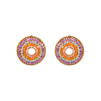 Maxi-Mandala-Green-Pink-Purple-Orange-Gold-Gush-Post-Handmade-Crochet-Earrings-18k-gold-filled-wire-hypoallergenic-lightweight-statement-brazilian-soul-collection