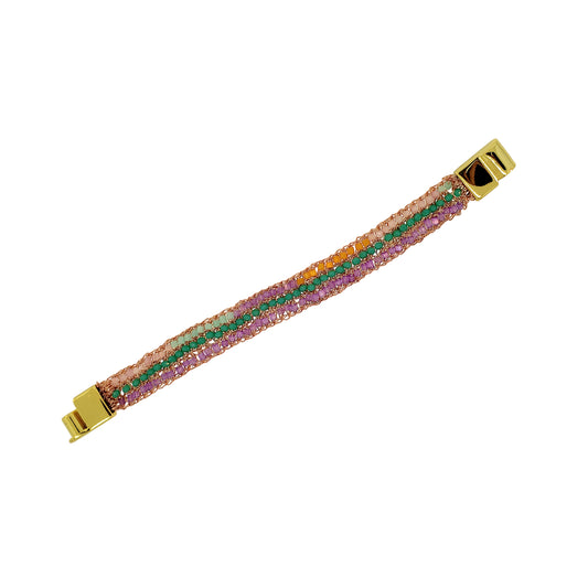 Narrow-Classic-Geometric-Green-Pink-Purple-Orange-Ziggy-Handmade-Crochet-Bracelet-18k-gold-filled-wire-hypoallergenic-lightweight-statement-brazilian-soul-collection