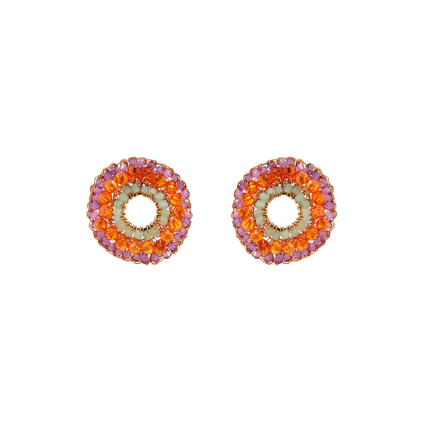 Open-Mandala-Green-Pink-Purple-Orange-Gold-Gush-Post-Handmade-Crochet-Earrings-18k-gold-filled-wire-hypoallergenic-lightweight-statement-brazilian-soul-collection