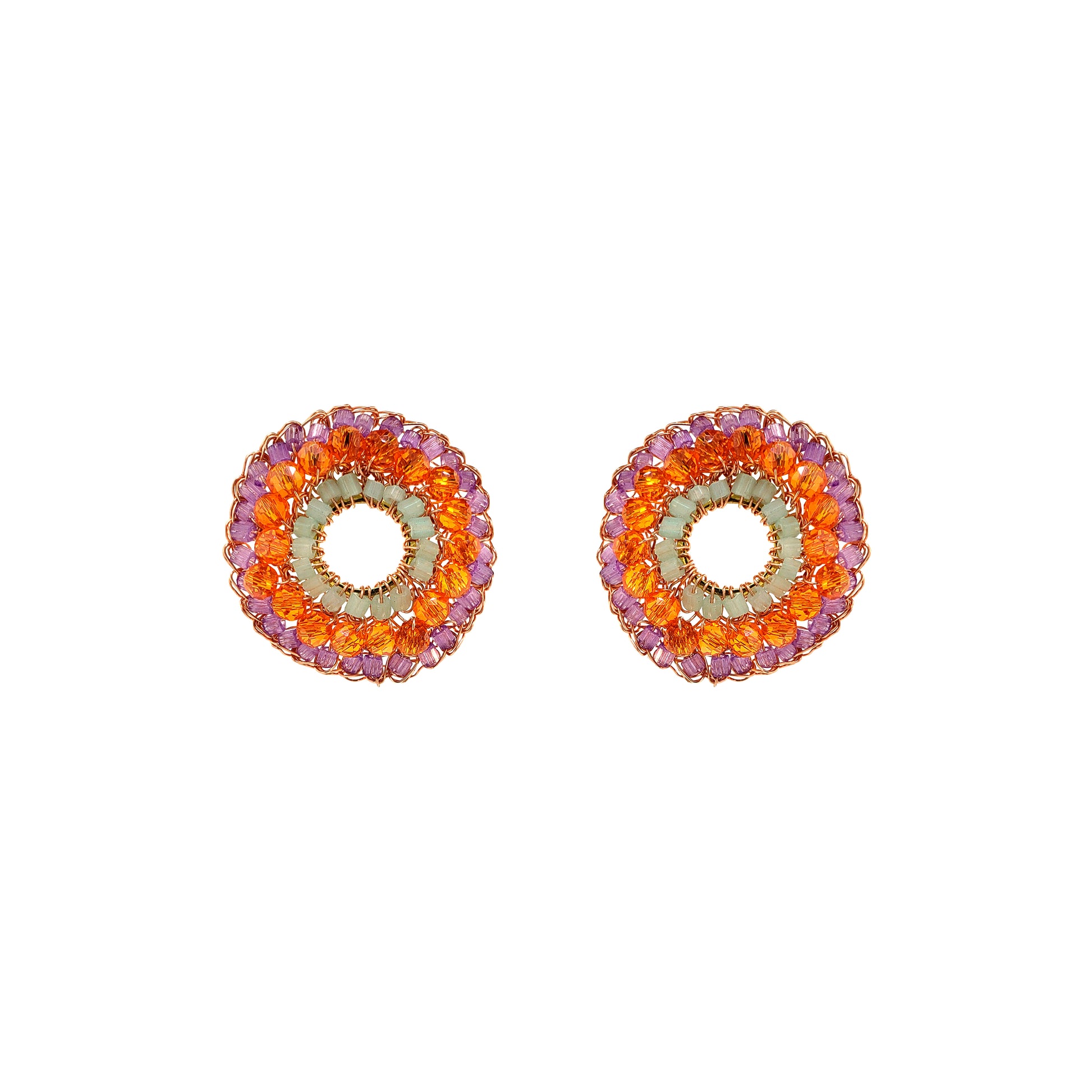 Open-Mandala-Green-Pink-Purple-Orange-Gold-Gush-Post-Handmade-Crochet-Earrings-18k-gold-filled-wire-hypoallergenic-lightweight-statement-brazilian-soul-collection