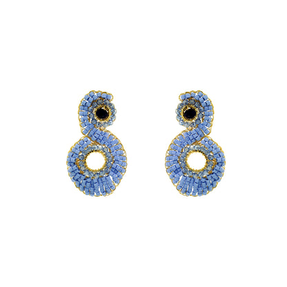 Organic-Drop-Blue-Gold-Aura-Handmade-Crochet-Earrings-18k-gold-filled-wire-hypoallergenic-lightweight-statement-soul-collection