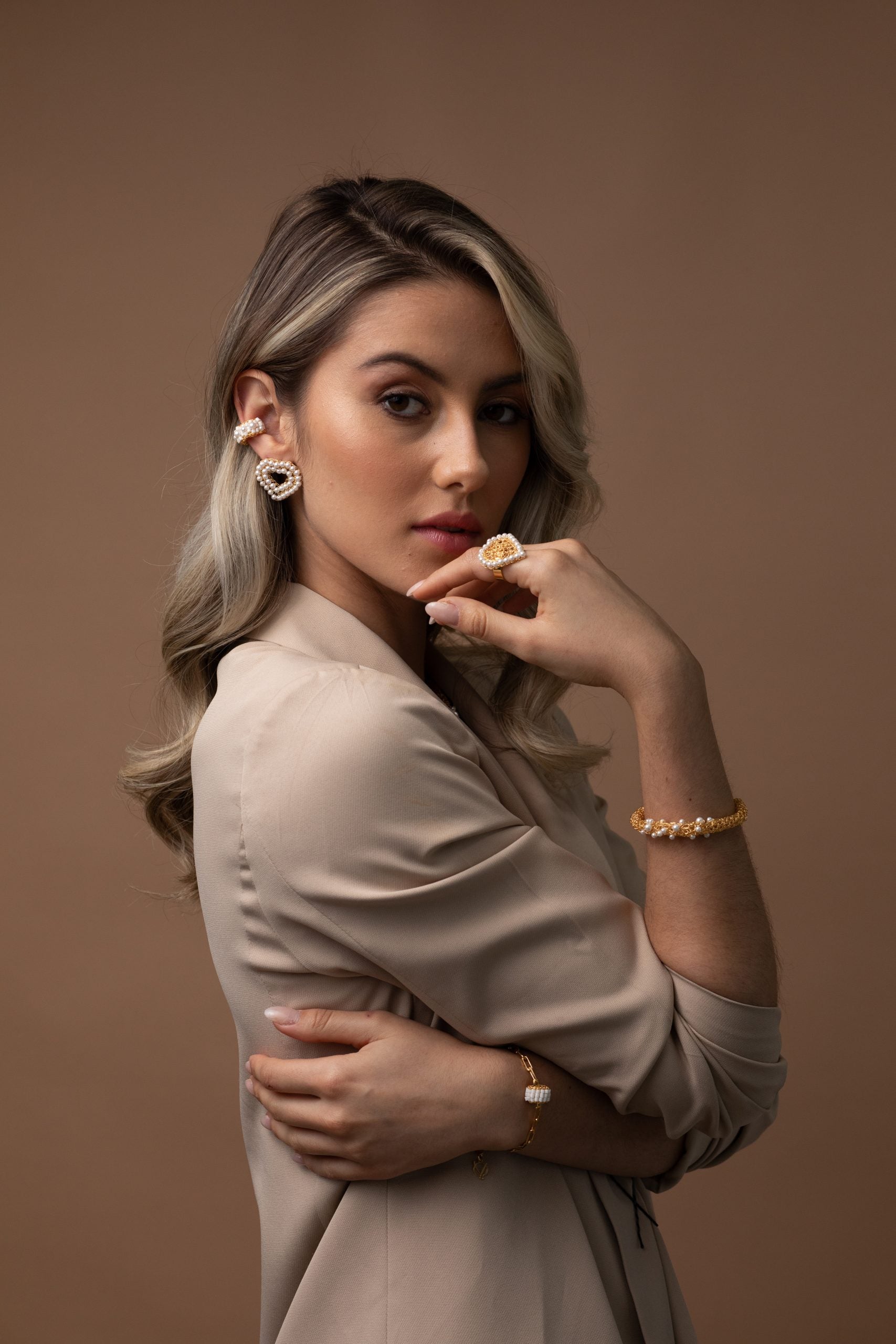 handmade-crochet-heart-shape-earrings-Gold-pearl-18k-gold-filled-wire-hypoallergenic-lightweight-statement-valentines-drop-collection