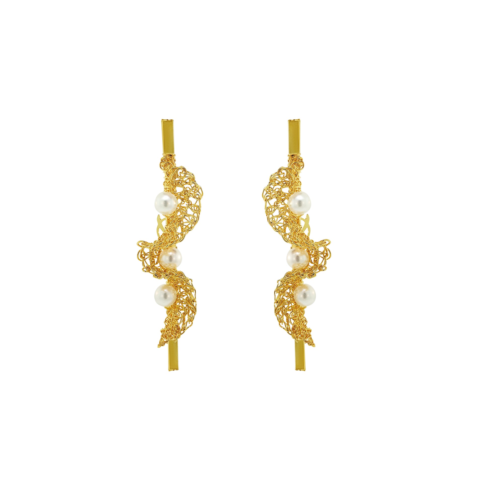 Pearl-Gold-Nalu-Drop-Handmade-Crochet-Earrings-handmade-crochet-drop-with-unique-design-18k-gold-filled-wire-hypoallergenic-lightweight-statement