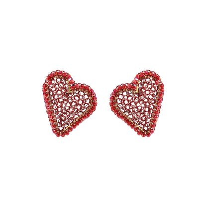 handmade-crochet-heart-shape-earrings-18k-gold-filled-wire-hypoallergenic-lightweight-statement-valentines-drop-collection-red