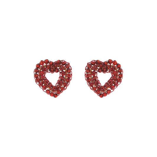 handmade-crochet-heart-shape-earrings-red-18k-gold-filled-wire-hypoallergenic-lightweight-statement-valentines-drop-collection