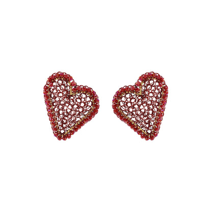 handmade-crochet-heart-shape-earrings-18k-gold-filled-wire-hypoallergenic-lightweight-statement-valentines-drop-collection-red