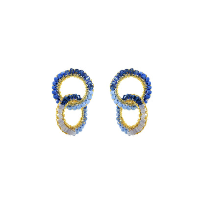 Small-Blue-Double-Hoop-Nova-Dangle-Handmade-Crochet-Earrings-18k-gold-filled-wire-hypoallergenic-lightweight-statement-soul-collection