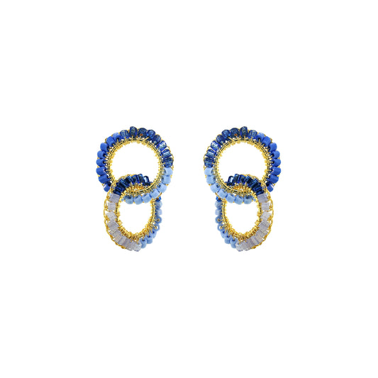 Small-Blue-Double-Hoop-Nova-Dangle-Handmade-Crochet-Earrings-18k-gold-filled-wire-hypoallergenic-lightweight-statement-soul-collection