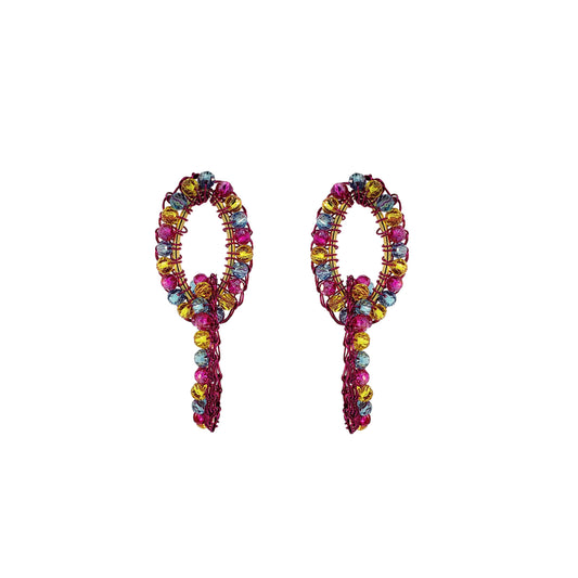 Small-Blue-Yellow-Fuchsia-Double-Hoop-Mia-Dangle-Handmade-Crochet-Earrings-18k-gold-filled-wire-hypoallergenic-lightweight-statement-brazilian-soul-collection