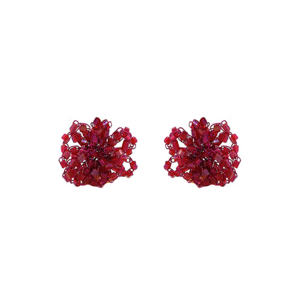 Small-Flower-Fuchsia-Gold-Abbey-Post-Handmade-Crochet-Earrings-18k-gold-filled-wire-hypoallergenic-lightweight-statement-brazilian-soul-collection