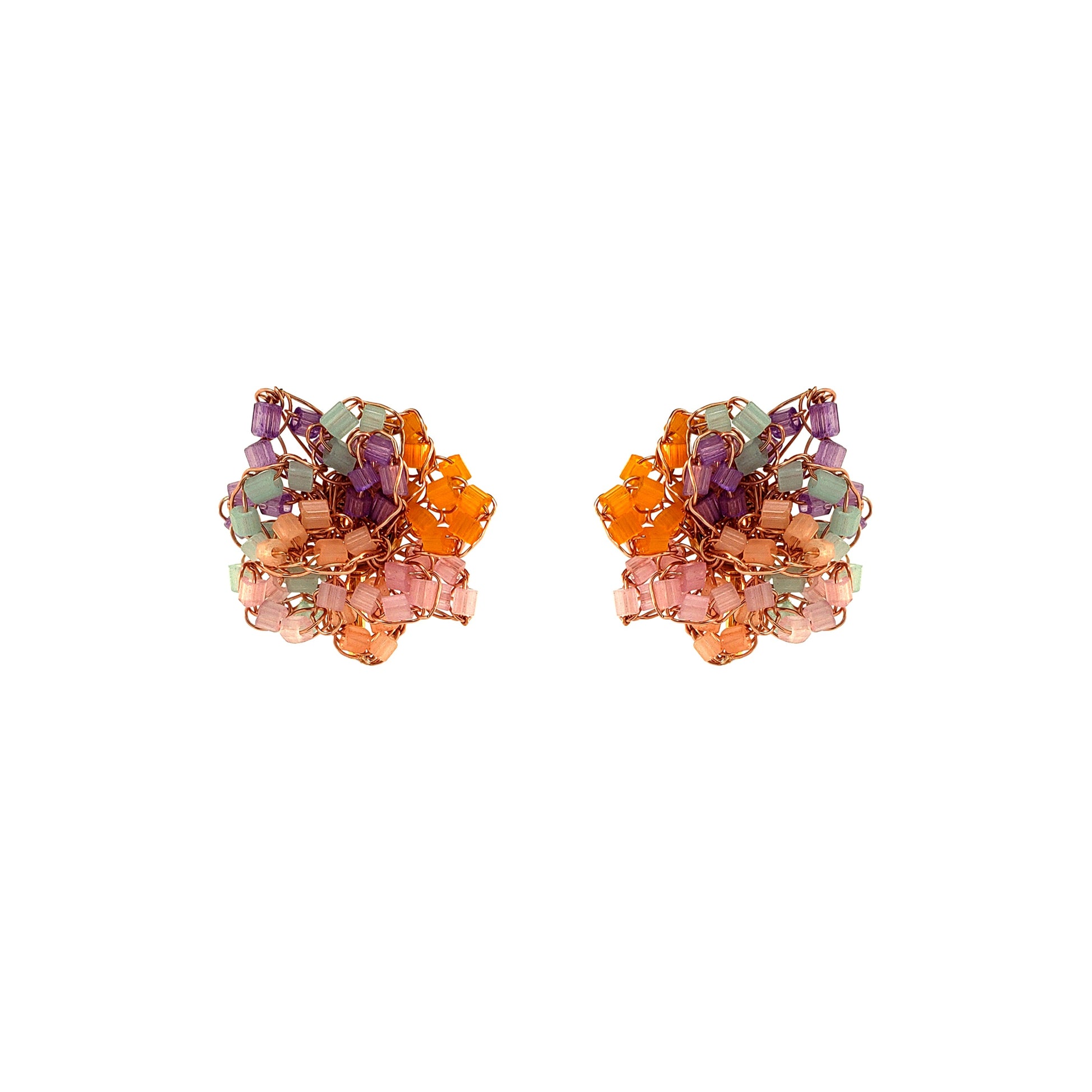 Small-Flower-Green-Pink-Purple-Orange-Gold-Abbey-Post-Handmade-Crochet-Earrings-18k-gold-filled-wire-hypoallergenic-lightweight-statement-brazilian-soul-collection