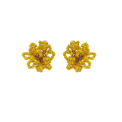 Small-Flower-Yellow-Gold-Abbey-Post-Handmade-Crochet-Earrings-18k-gold-filled-wire-hypoallergenic-lightweight-statement-brazilian-soul-collection
