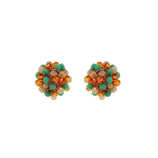 Small-Green-Orange-Beige-Gold-Dome-Mini-Post-Handmade-Crochet-Earrings-18k-gold-filled-wire-hypoallergenic-lightweight-statement-brazilian-soul-collection
