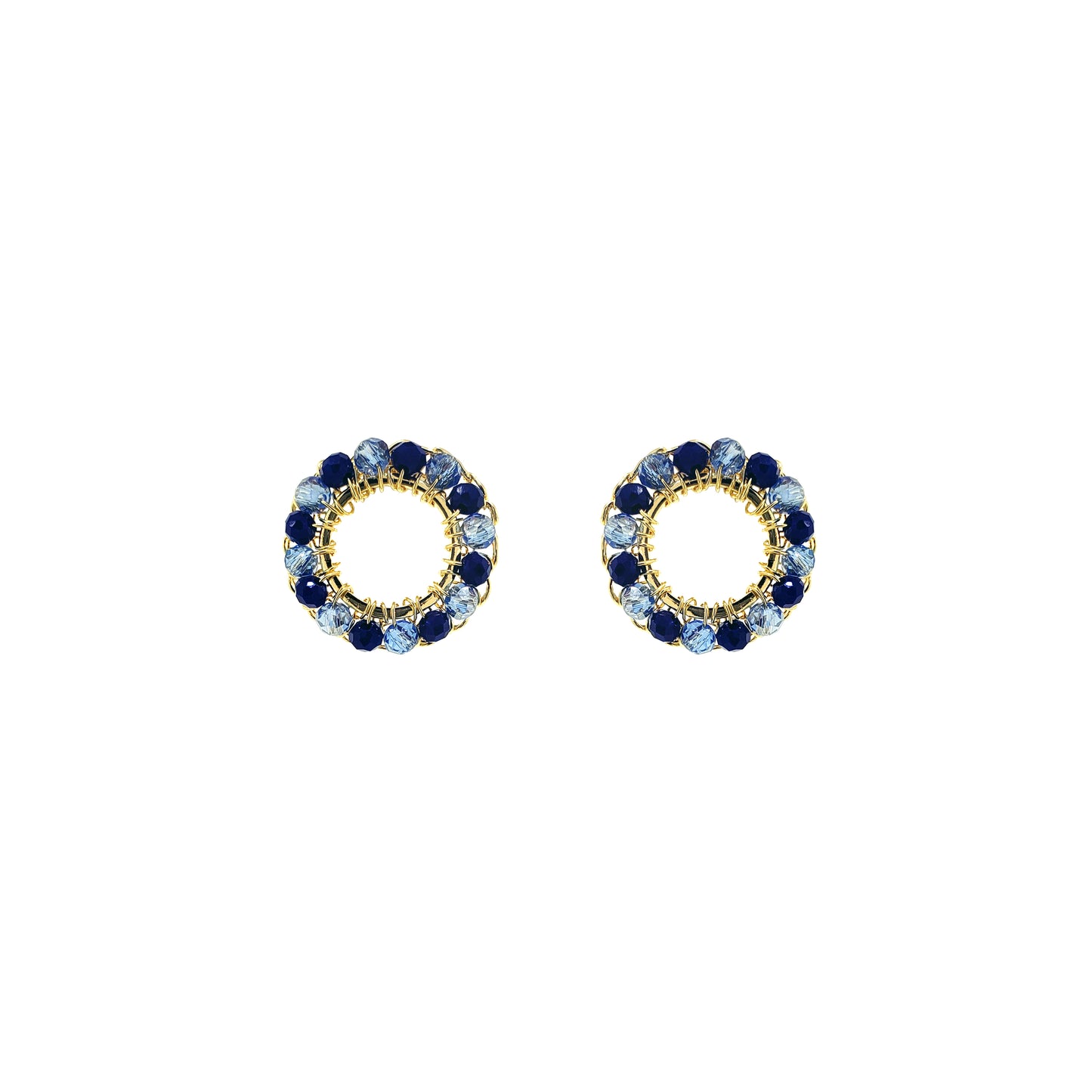 Circle-Blue-Gold-Molly-Handmade-Crochet-Earrings-18k-gold-filled-wire-hypoallergenic-lightweight-statement-soul-collection