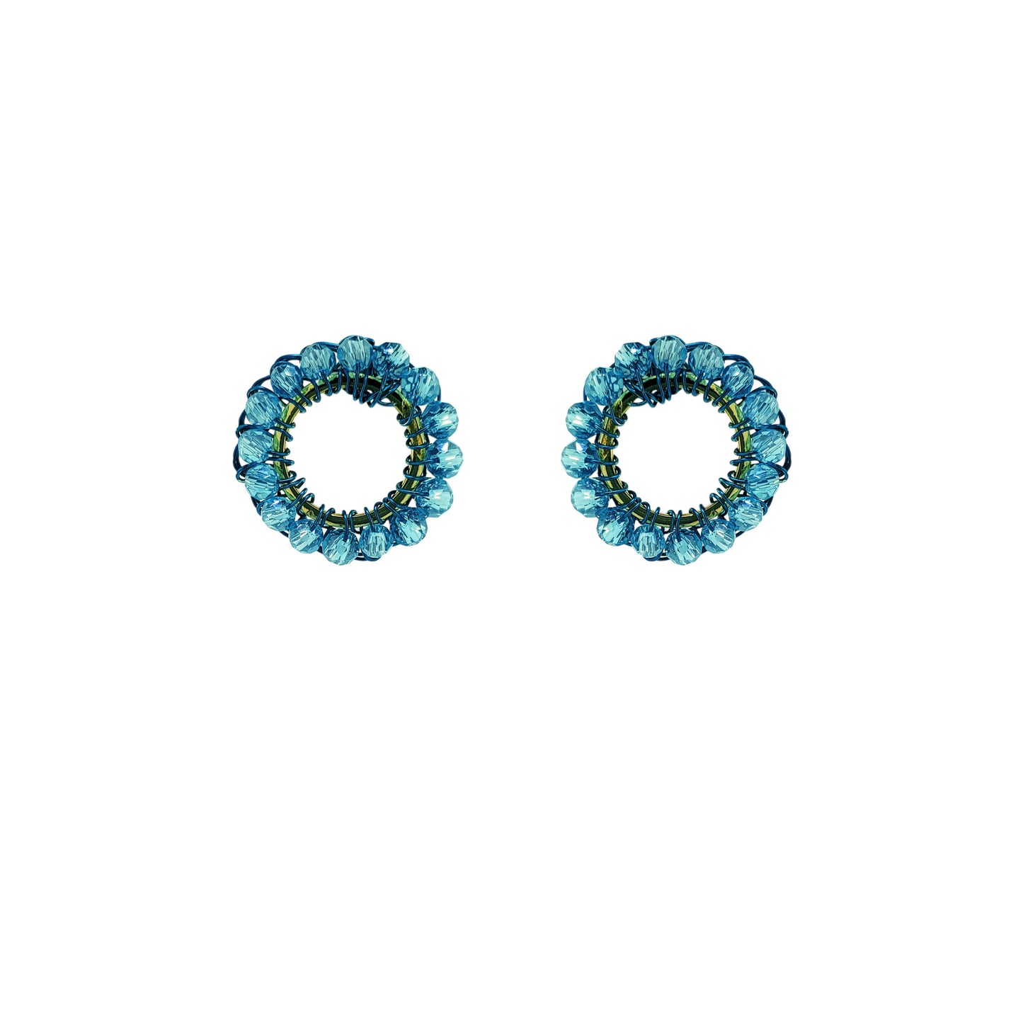 Small-Post-Circle-Electric-Blue-Molly-Handmade-Crochet-Earrings-18k-gold-filled-wire-hypoallergenic-lightweight-statement-brazilian-soul-collection