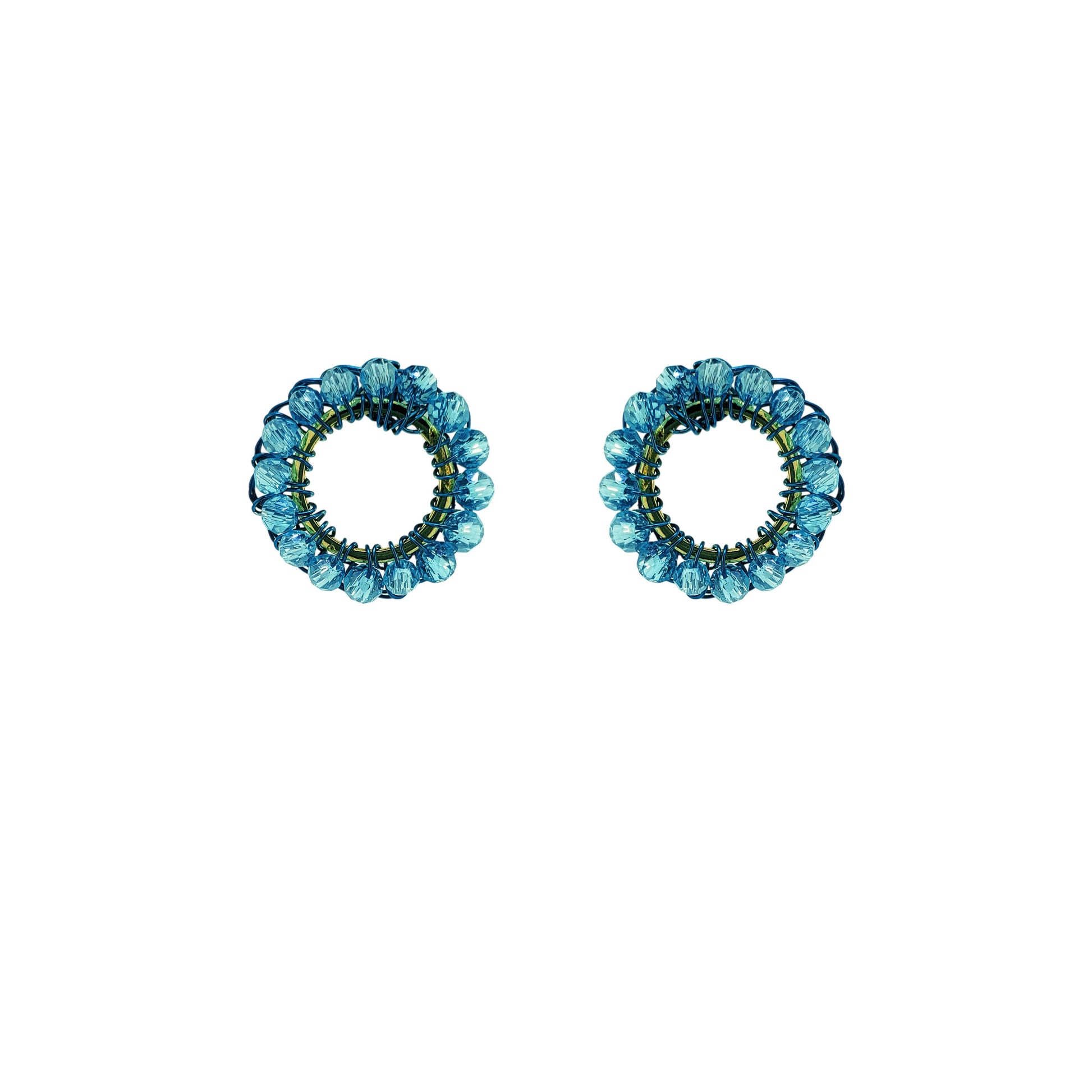 Small-Post-Circle-Electric-Blue-Molly-Handmade-Crochet-Earrings-18k-gold-filled-wire-hypoallergenic-lightweight-statement-brazilian-soul-collection