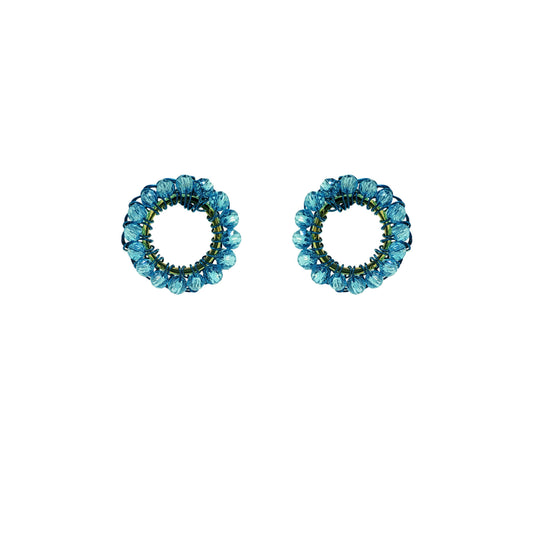 Small-Post-Circle-Electric-Blue-Molly-Handmade-Crochet-Earrings-18k-gold-filled-wire-hypoallergenic-lightweight-statement-brazilian-soul-collection