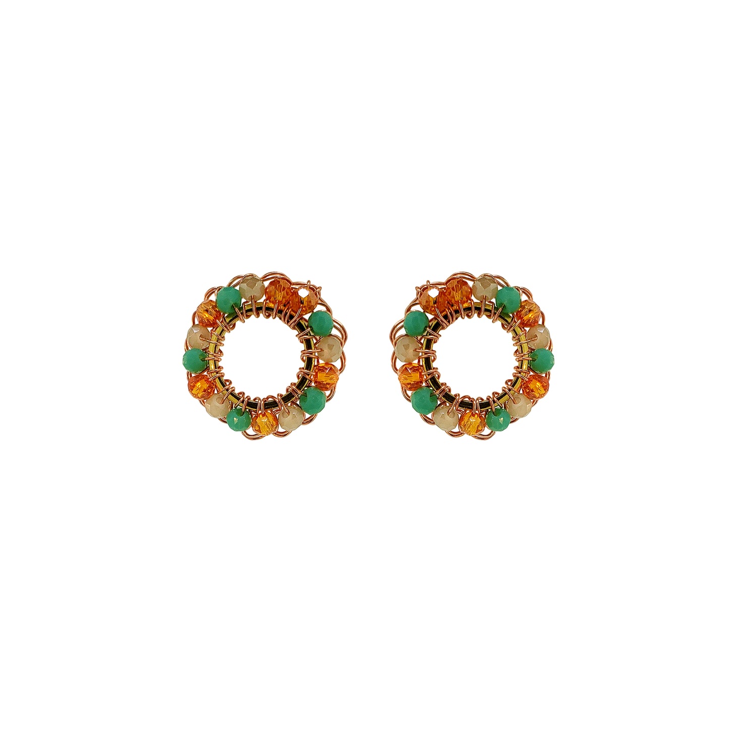 Small-Post-Circle-Green-Orange-Beige-Gold-Molly-Handmade-Crochet-Earrings-18k-gold-filled-wire-hypoallergenic-lightweight-statement-brazilian-soul-collection