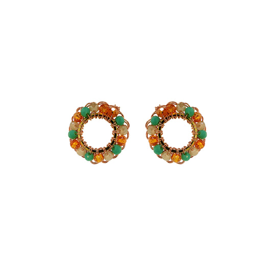 Small-Post-Circle-Green-Orange-Beige-Gold-Molly-Handmade-Crochet-Earrings-18k-gold-filled-wire-hypoallergenic-lightweight-statement-brazilian-soul-collection
